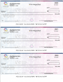 Pre-Printed Business Checks - 3 per Page - High Security