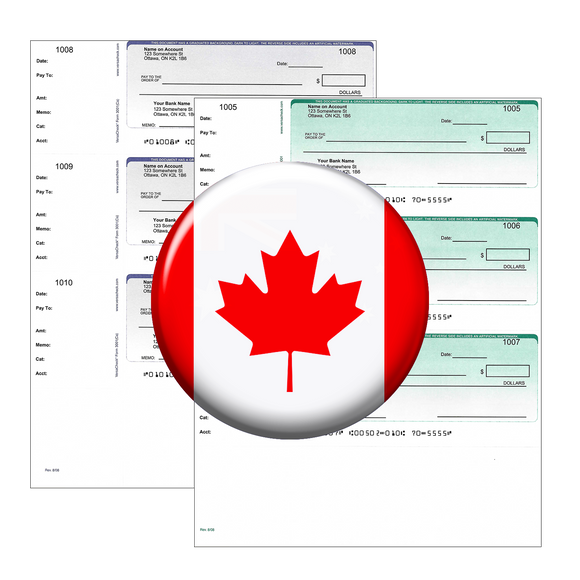 Pre-Printed Canadian Personal Cheques- Standard