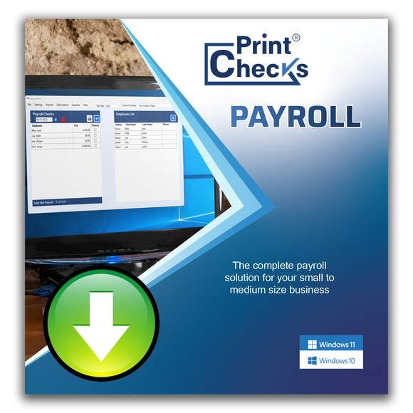 Print Checks Payroll 12 Month Subscription/Renewal